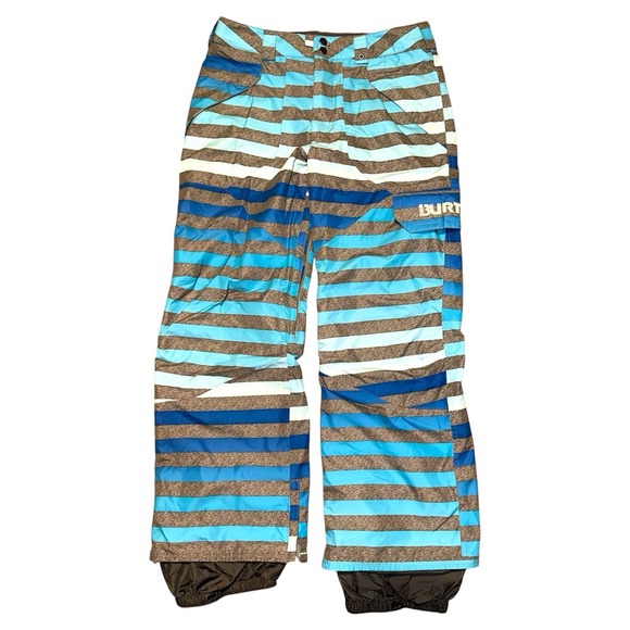 Burton Snow Pants Mens Medium Blue Grey DRYRIDE Adjustable Waist Ski Snowboard - Picture 1 of 12